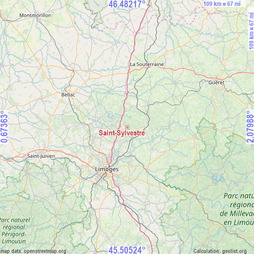 Saint-Sylvestre on map