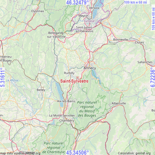 Saint-Sylvestre on map