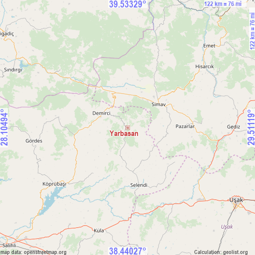 Yarbasan on map