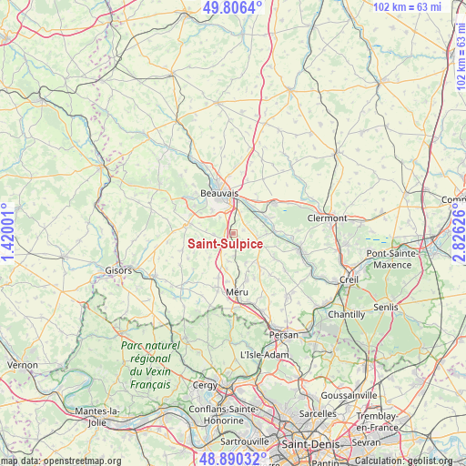 Saint-Sulpice on map