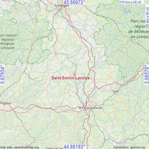 Saint-Sornin-Lavolps on map