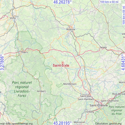 Saint-Sixte on map