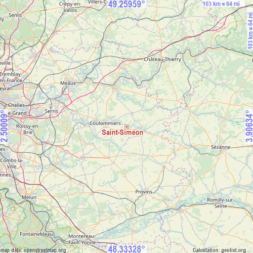 Saint-Siméon on map