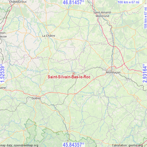 Saint-Silvain-Bas-le-Roc on map