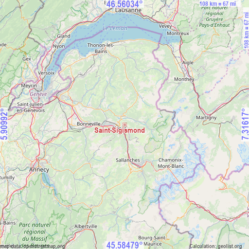 Saint-Sigismond on map