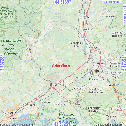 Saint-Siffret on map