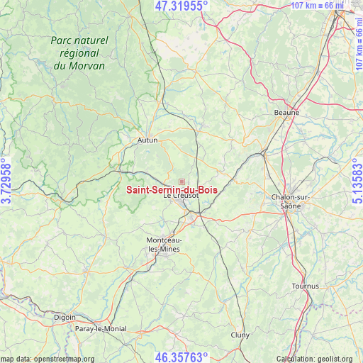 Saint-Sernin-du-Bois on map