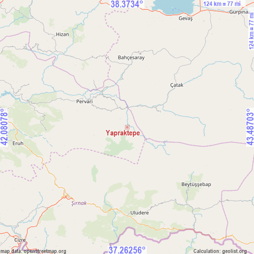 Yapraktepe on map