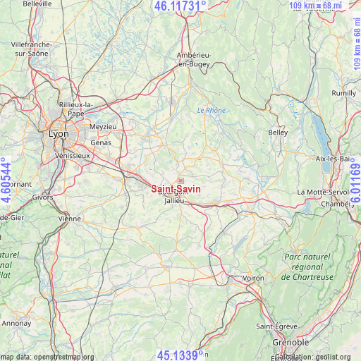 Saint-Savin on map