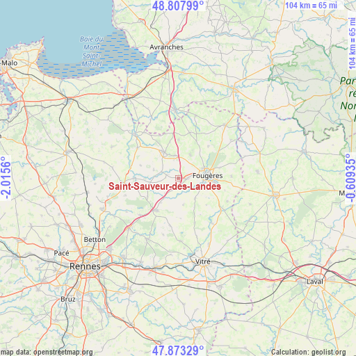 Saint-Sauveur-des-Landes on map