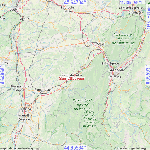 Saint-Sauveur on map