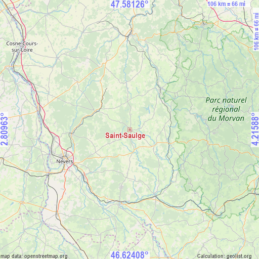 Saint-Saulge on map