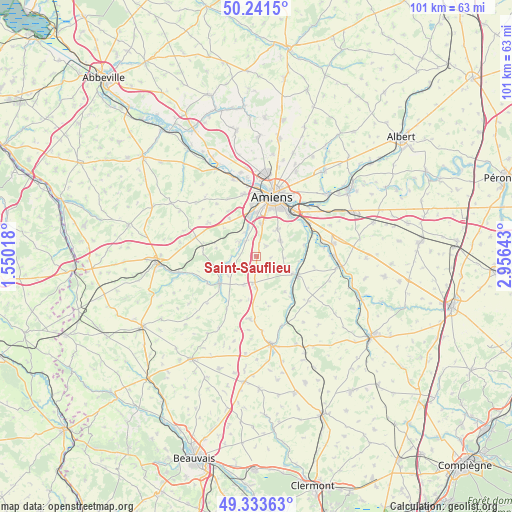 Saint-Sauflieu on map