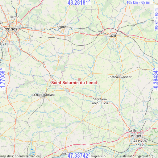Saint-Saturnin-du-Limet on map