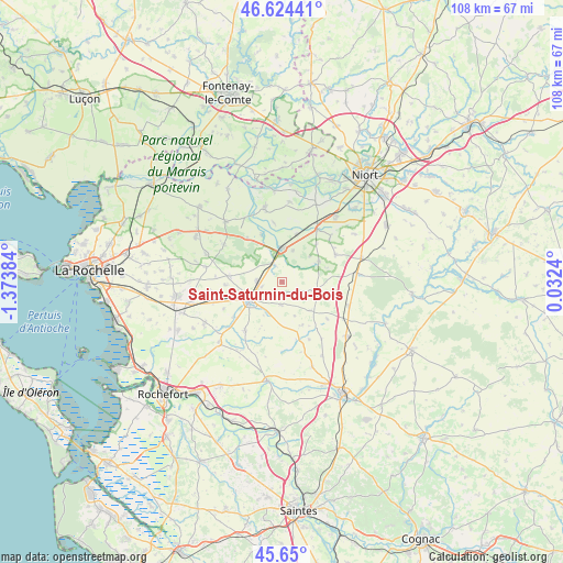 Saint-Saturnin-du-Bois on map