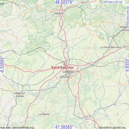 Saint-Saturnin on map