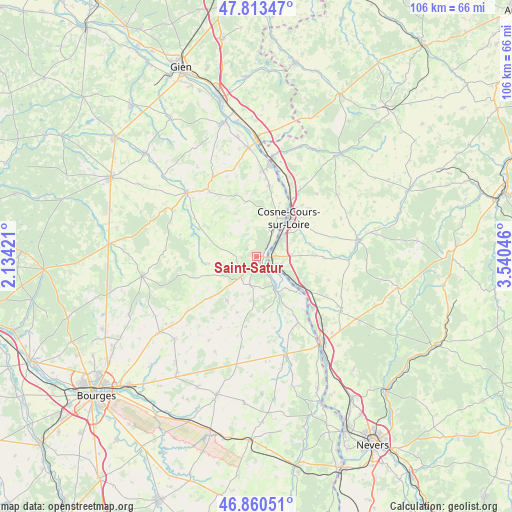 Saint-Satur on map