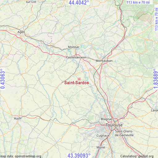 Saint-Sardos on map