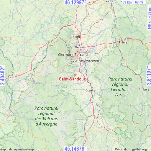 Saint-Sandoux on map