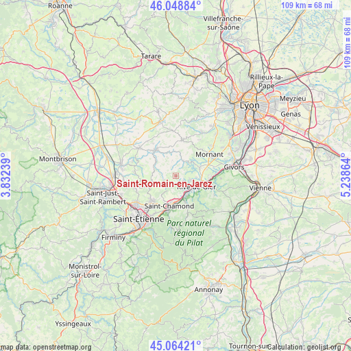 Saint-Romain-en-Jarez on map