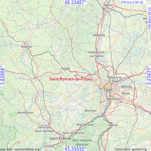 Saint-Romain-de-Popey on map