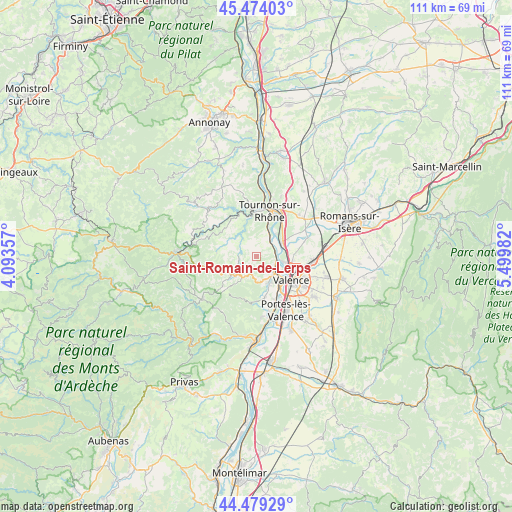 Saint-Romain-de-Lerps on map