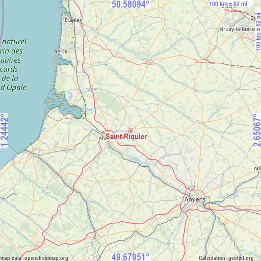 Saint-Riquier on map