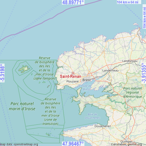 Saint-Renan on map