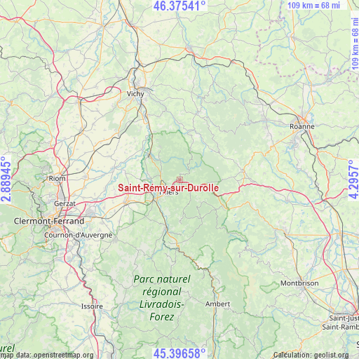 Saint-Rémy-sur-Durolle on map