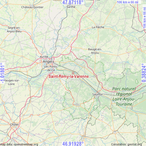 Saint-Rémy-la-Varenne on map