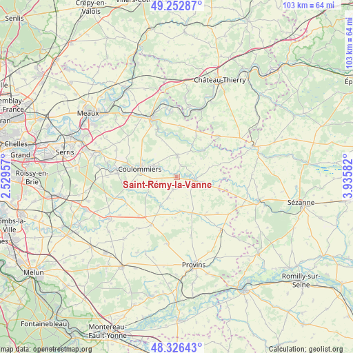 Saint-Rémy-la-Vanne on map