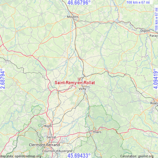 Saint-Rémy-en-Rollat on map
