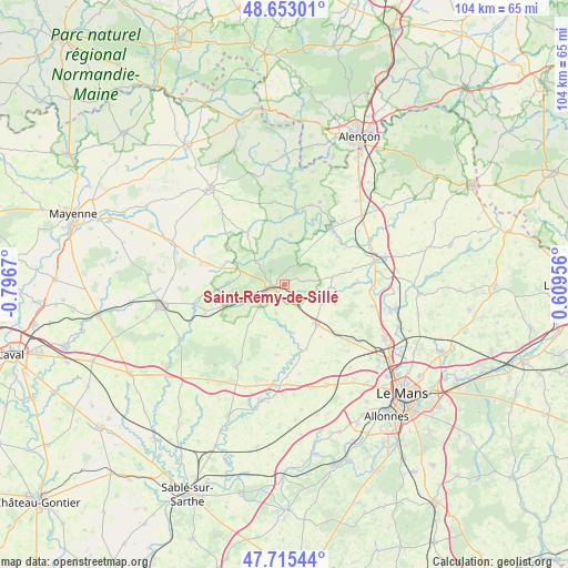 Saint-Rémy-de-Sillé on map