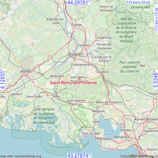 Saint-Rémy-de-Provence on map