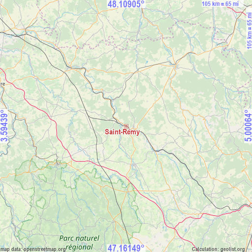 Saint-Rémy on map