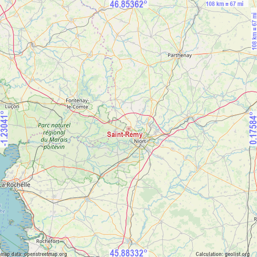Saint-Rémy on map