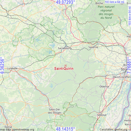 Saint-Quirin on map