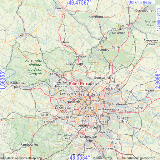 Saint-Prix on map
