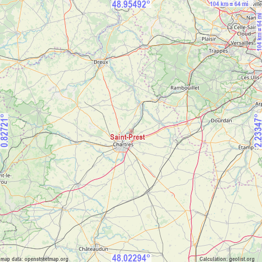 Saint-Prest on map