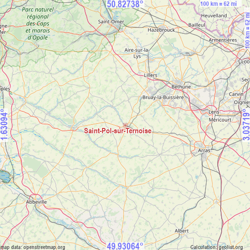 Saint-Pol-sur-Ternoise on map