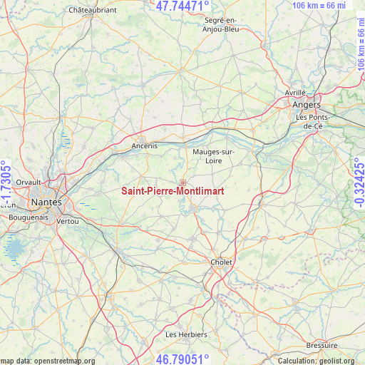 Saint-Pierre-Montlimart on map