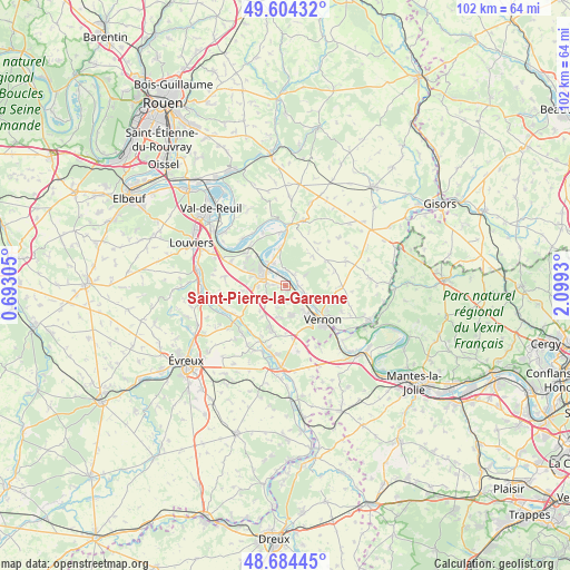 Saint-Pierre-la-Garenne on map