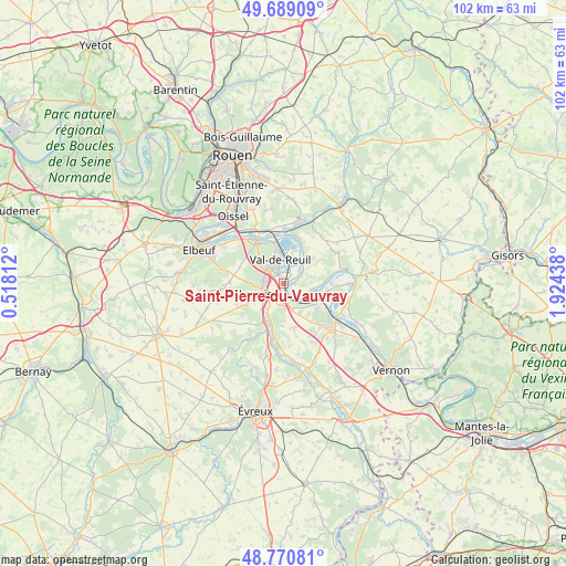 Saint-Pierre-du-Vauvray on map