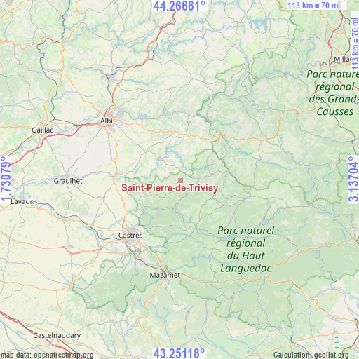 Saint-Pierre-de-Trivisy on map