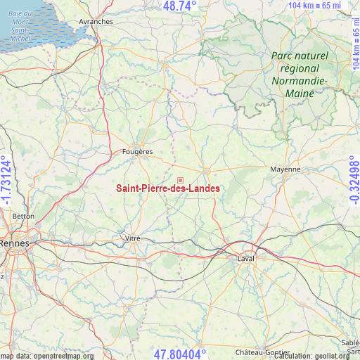 Saint-Pierre-des-Landes on map