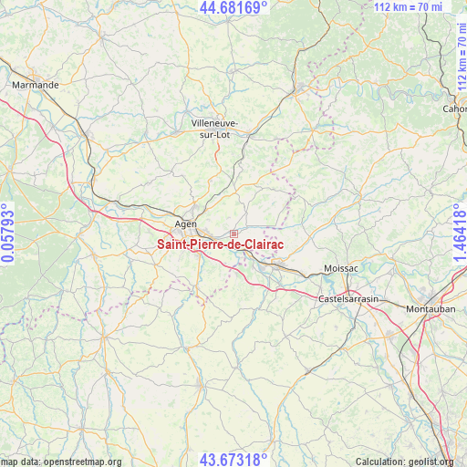 Saint-Pierre-de-Clairac on map