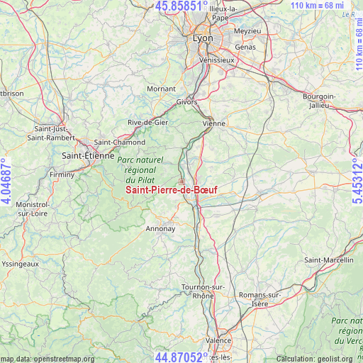 Saint-Pierre-de-Bœuf on map