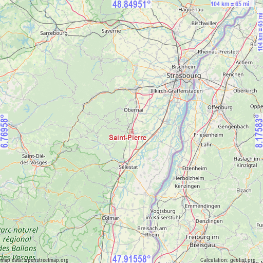 Saint-Pierre on map