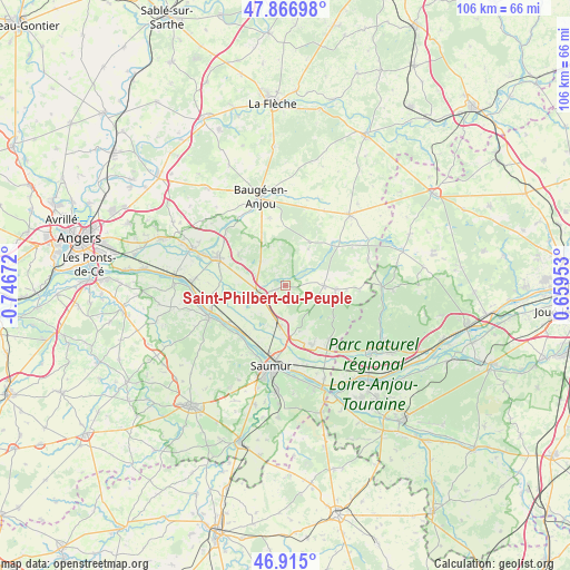 Saint-Philbert-du-Peuple on map