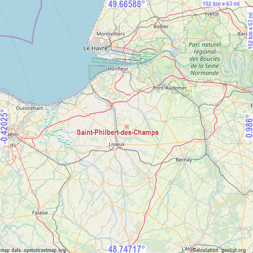 Saint-Philbert-des-Champs on map